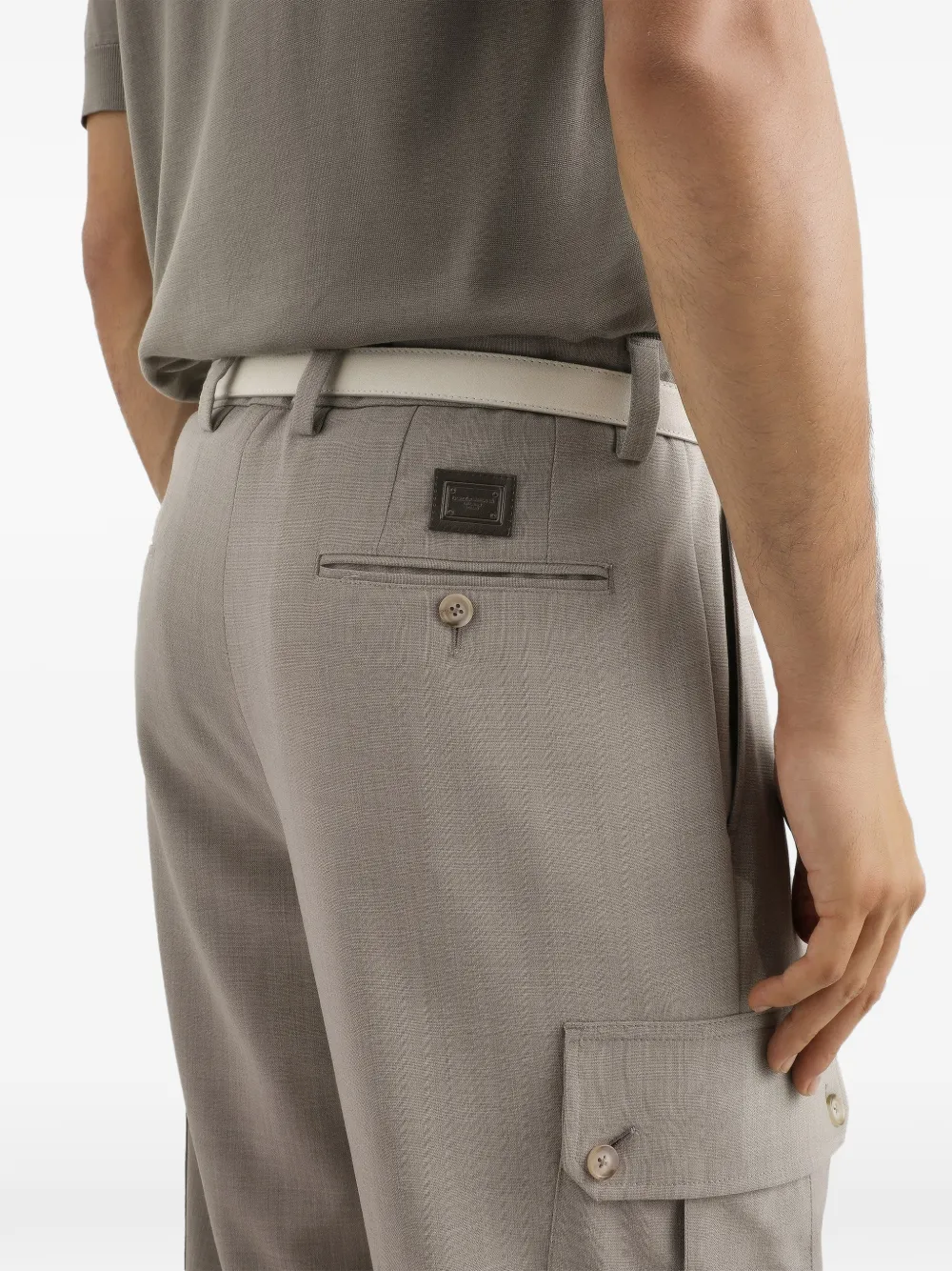 Dolce & Gabbana Wollen canvas broek Beige