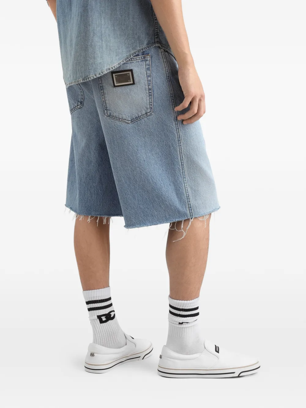 Dolce & Gabbana カットオフエッジ デニムショーツ | ブルー | FARFETCH JP