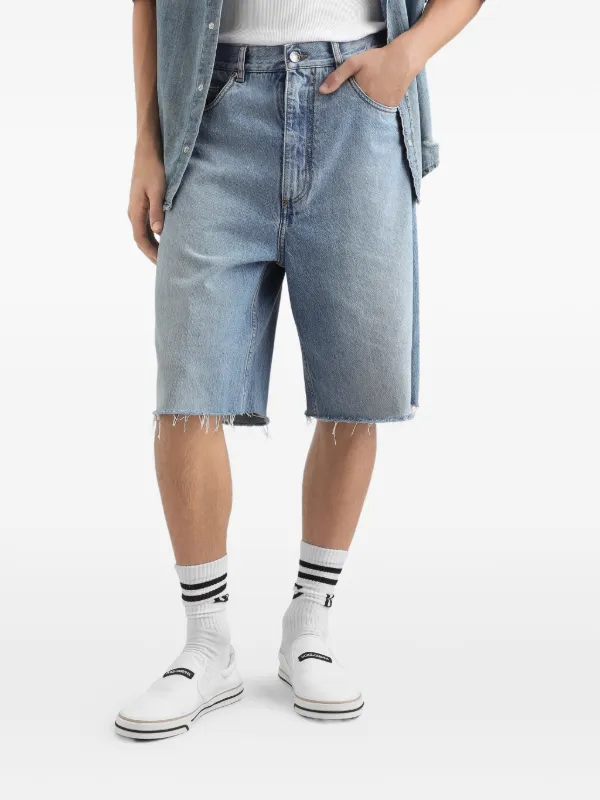 DOLCE&GABBANA デニムショートパンツ Dolce & Gabbana カットオフエッジ デニムショーツ | ブルー | FARFETCH JP