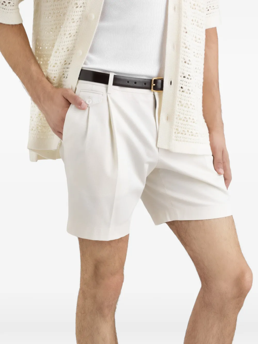 Dolce & Gabbana Geplooide shorts Beige