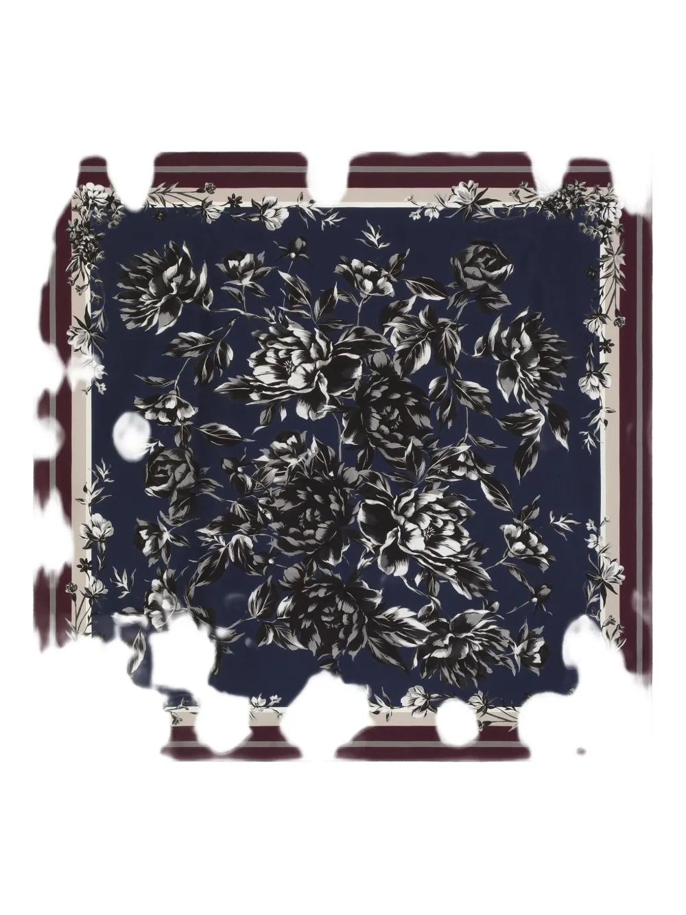 Dolce & Gabbana Foulard con stampa a fiori - Blu