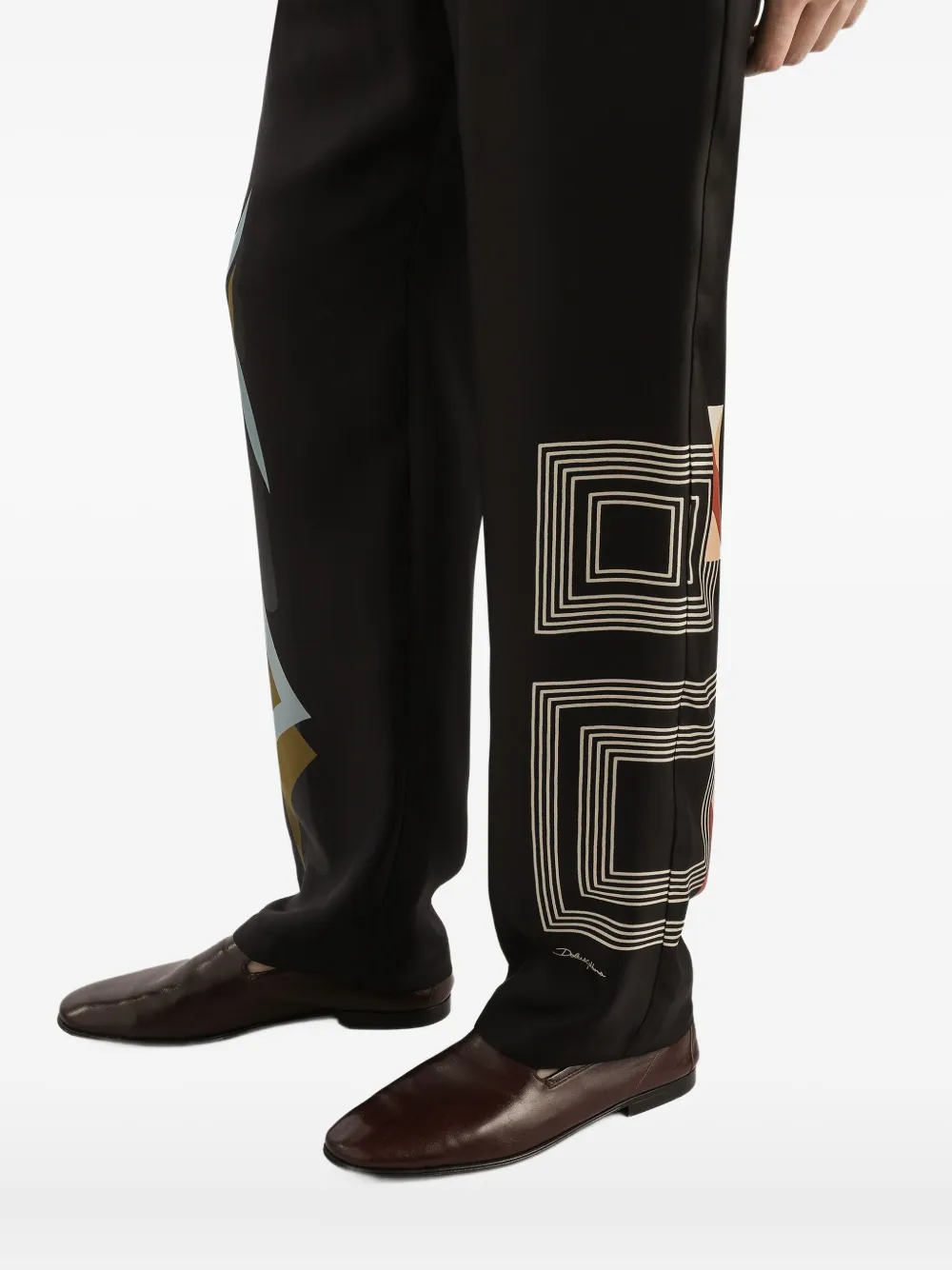 Dolce & Gabbana Broek met print Zwart