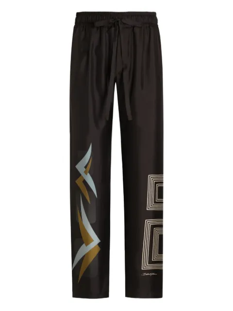 Dolce & Gabbana geometric-print trousers