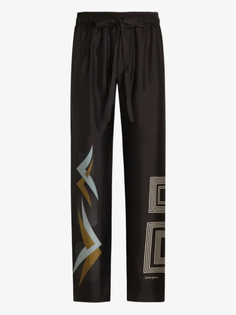 Dolce & Gabbana pantalones con estampado geométrico