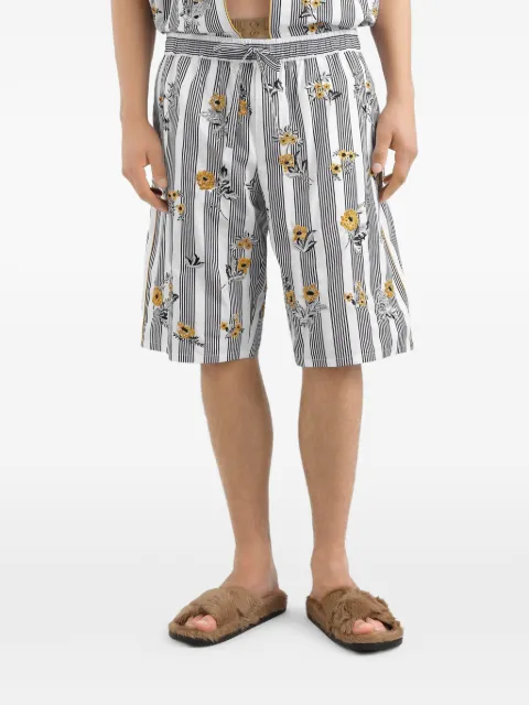 Dolce & Gabbana cotton-Silk Embroidered Bermuda Shorts