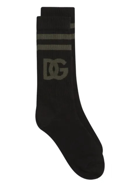 Dolce & Gabbana logo striped socks