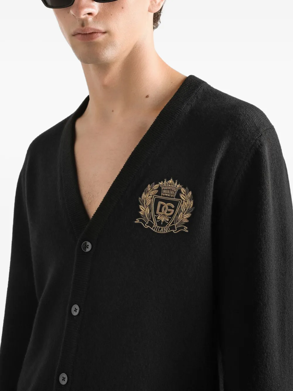 Dolce & Gabbana Vest met knopen en logo-applicatie Zwart