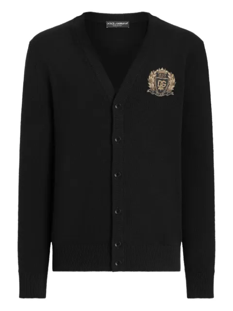 Dolce & Gabbana logo贴花纽扣开衫