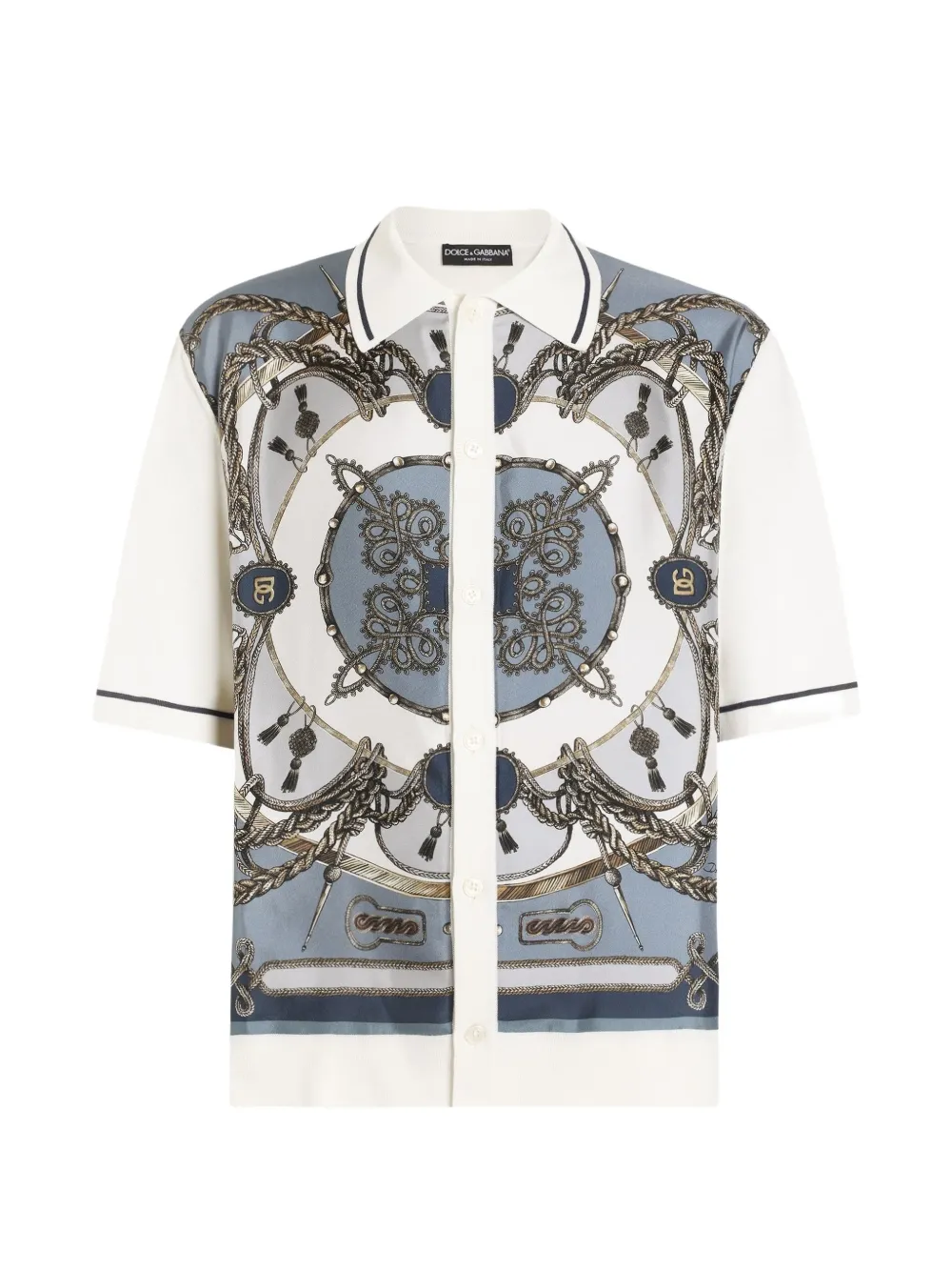 Dolce & Gabbana silk and cotton shirt with twill - Bianco