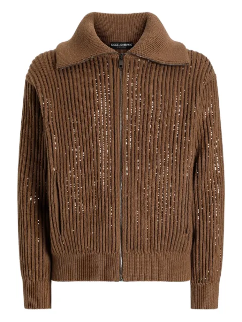 Dolce & Gabbana zip-up ribbed cardigan