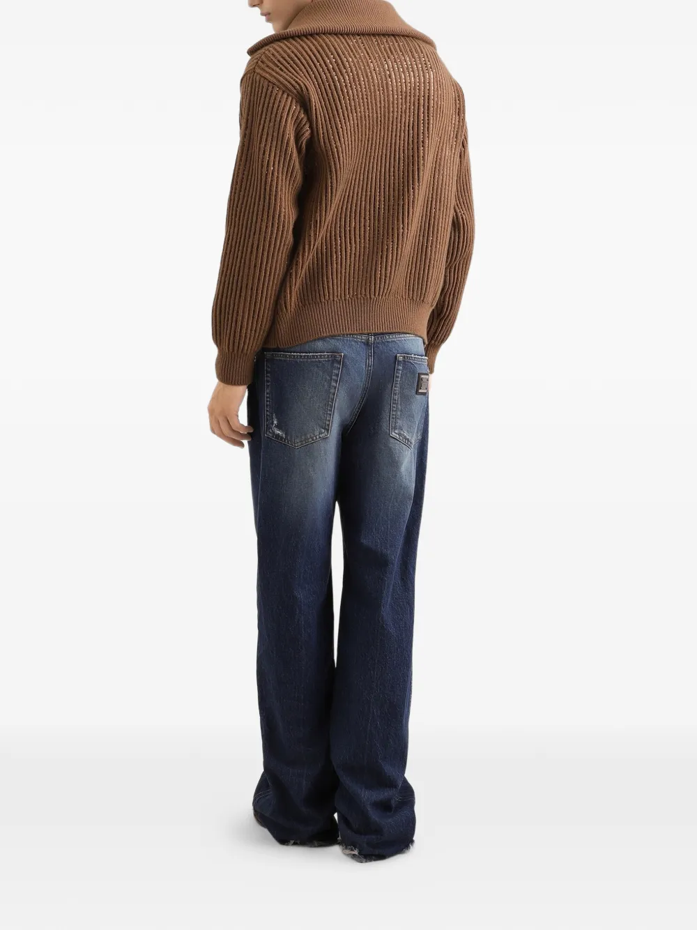 Dolce & Gabbana Geribbeld vest Bruin