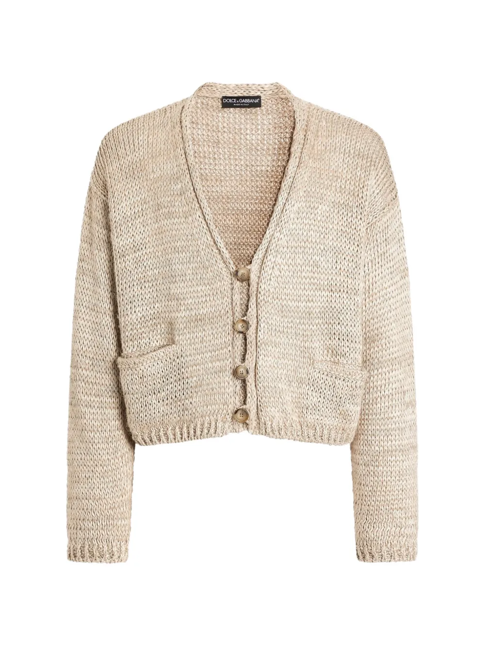 Dolce & Gabbana Geknöpfter Cardigan mit Tasche - Nude