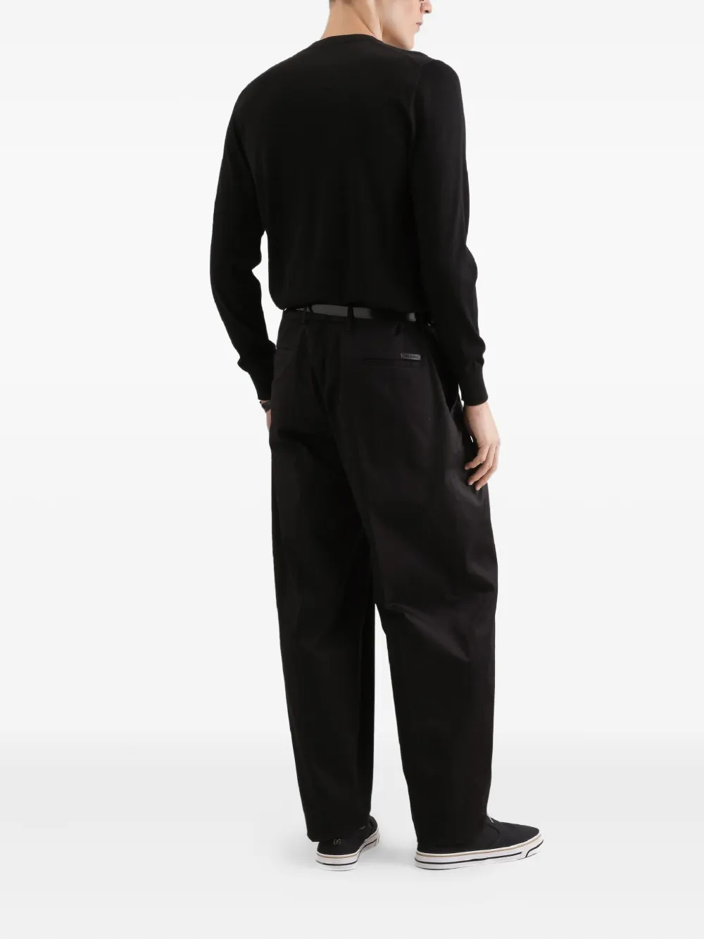 Dolce & Gabbana Trui met ronde hals en logo Zwart