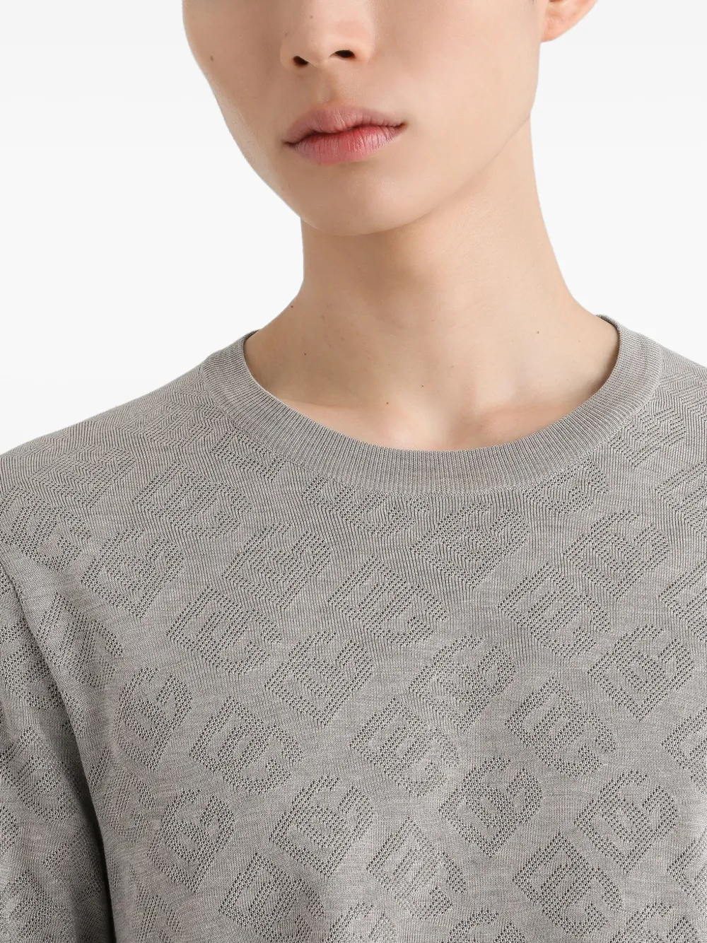 Dolce & Gabbana T-shirt met textuur Grijs