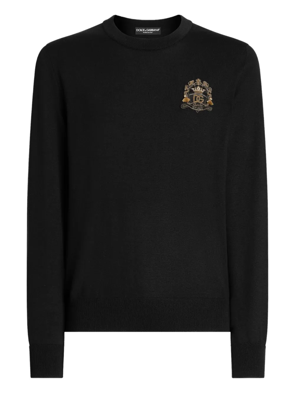 Dolce & Gabbana logo-appliqué sweater | Black | Image 1