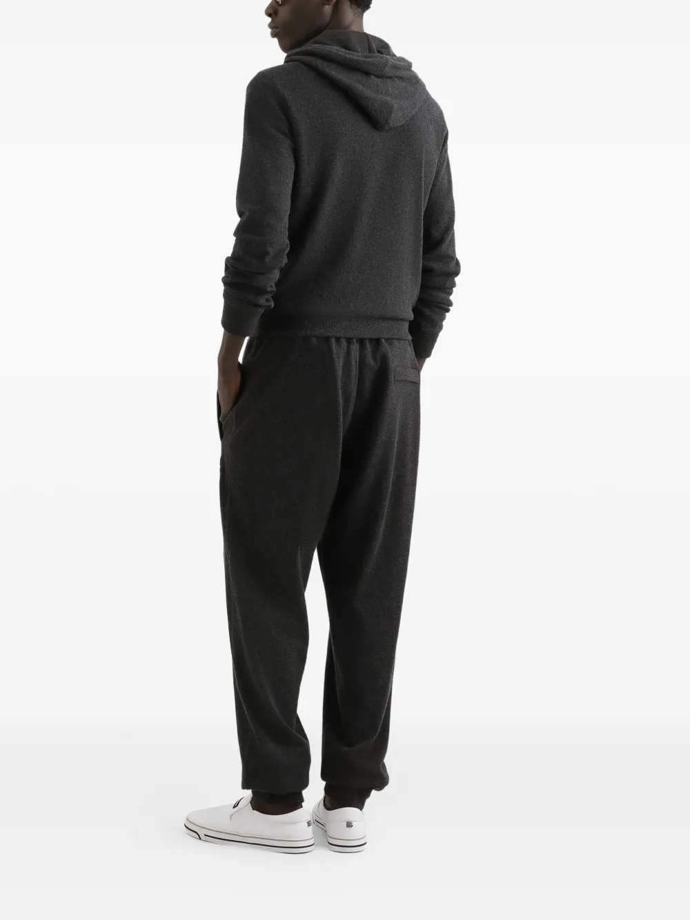 Dolce & Gabbana Hoodie met geborduurd logo Grijs