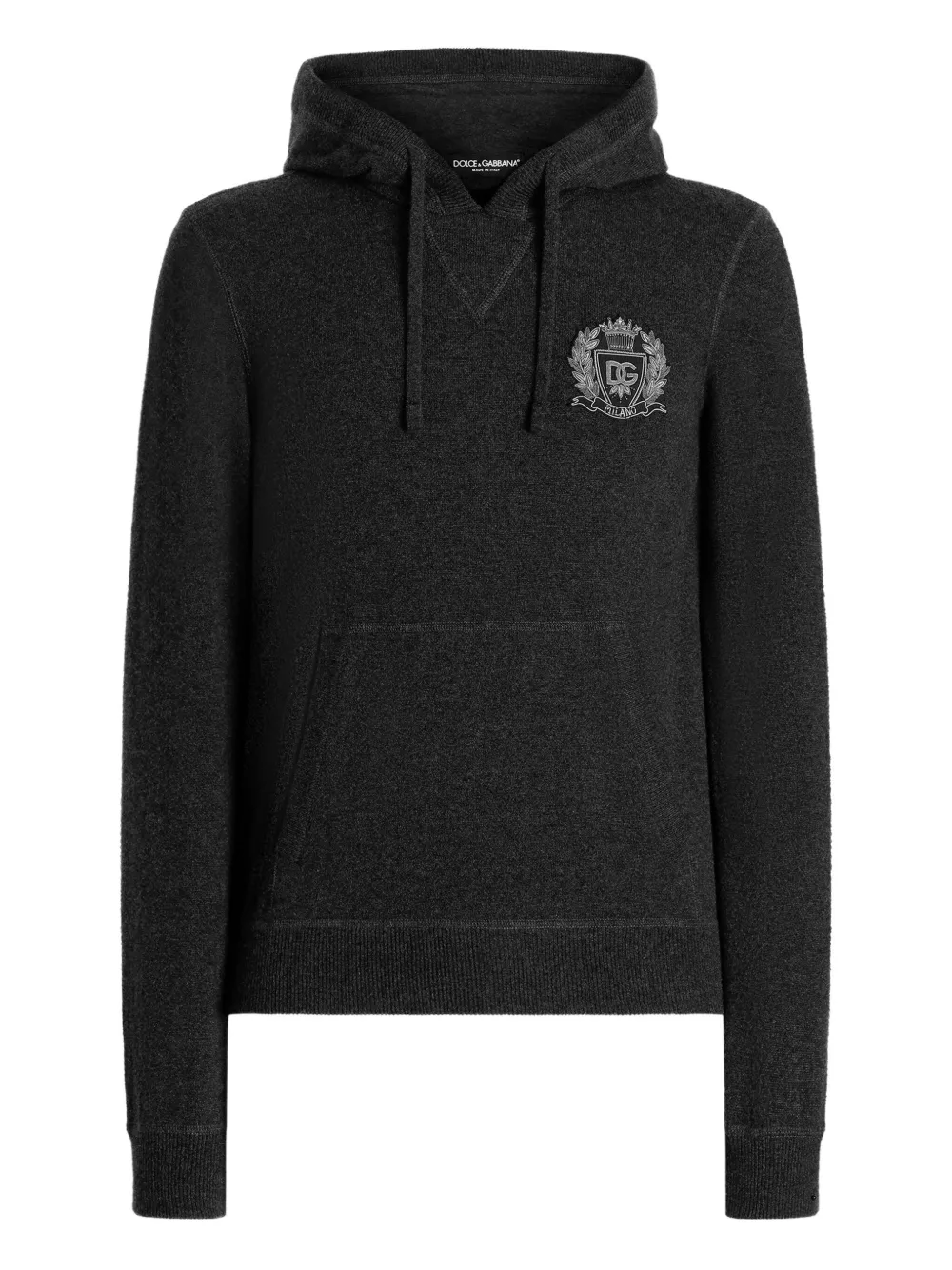 Dolce & Gabbana Felpa con cappuccio e logo - Grigio