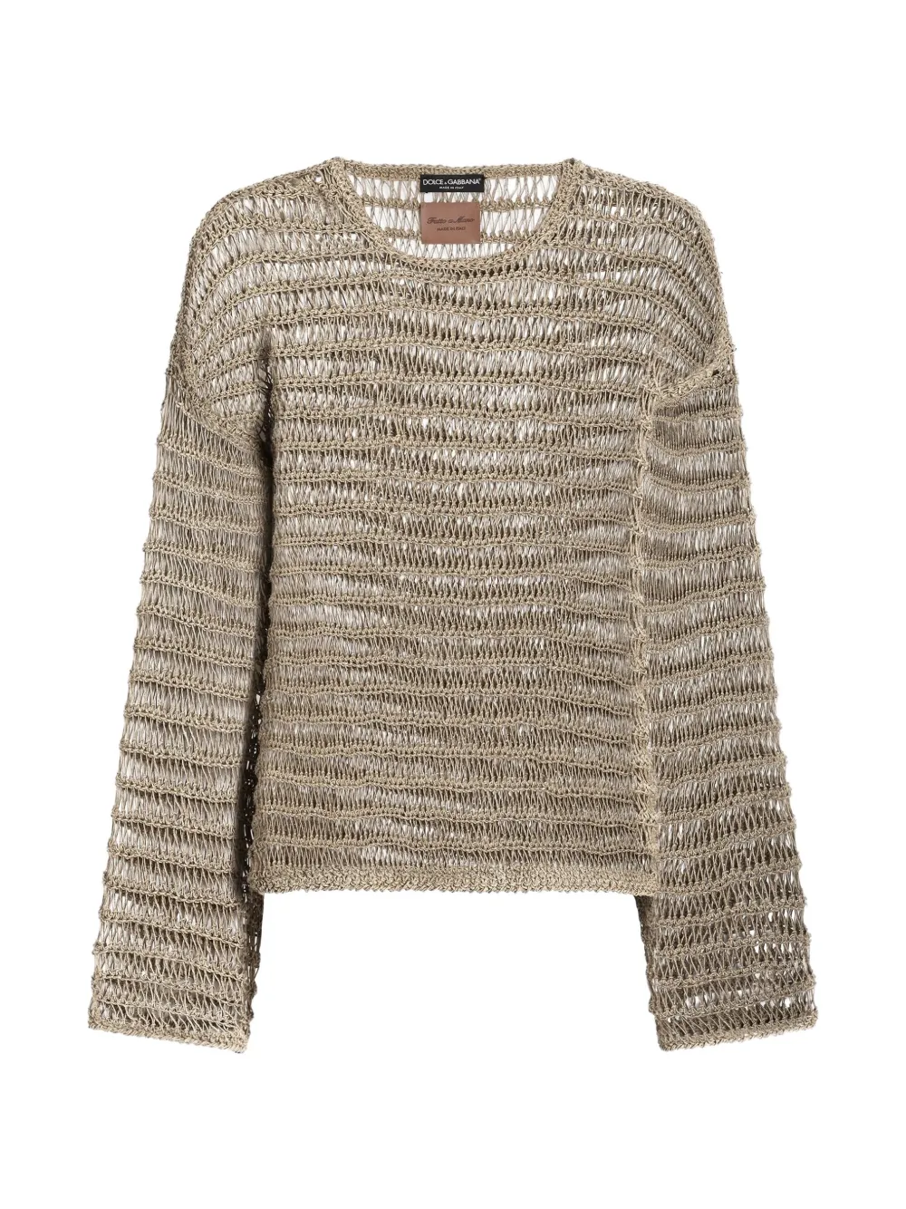 Dolce & Gabbana Cotton-Linen Pullover - Nude