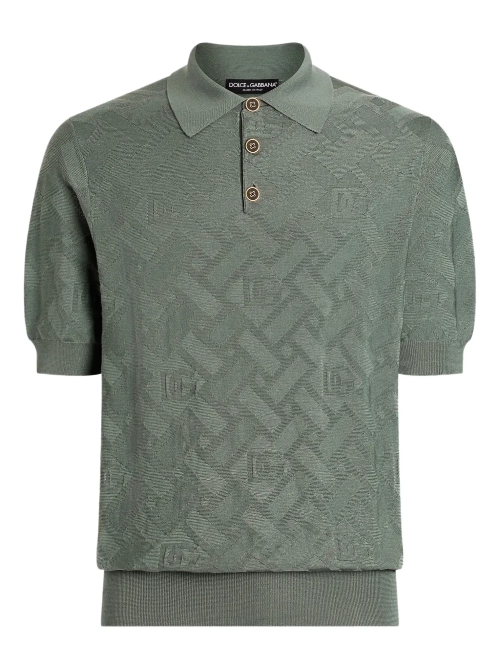 Dolce & Gabbana button-fastening polo shirt | Grey | Image 1