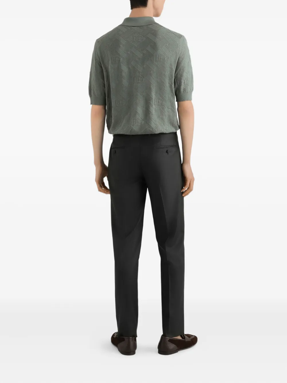 Dolce & Gabbana Poloshirt met knoopsluiting Grijs