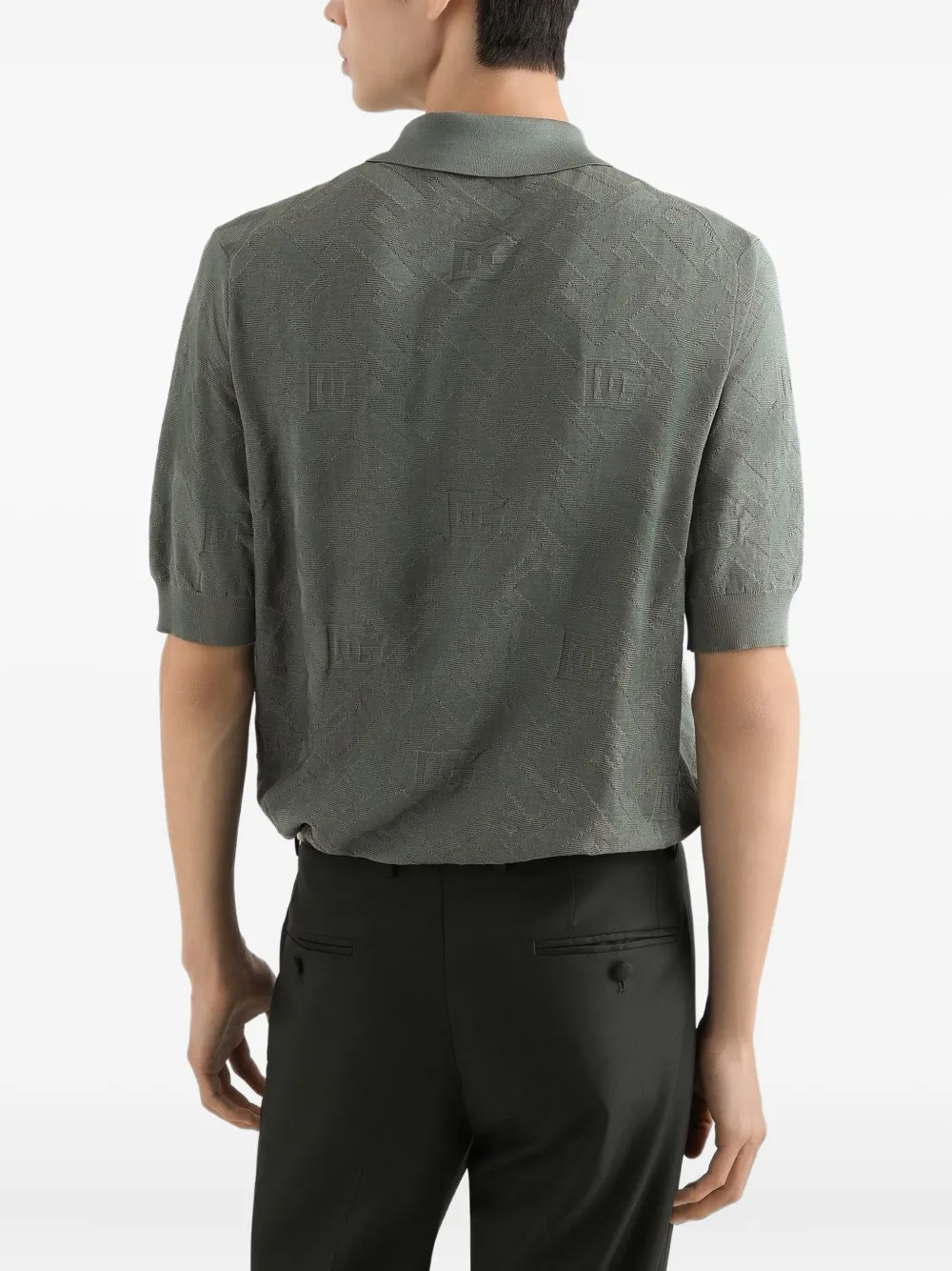 Dolce & Gabbana Poloshirt met knoopsluiting Grijs