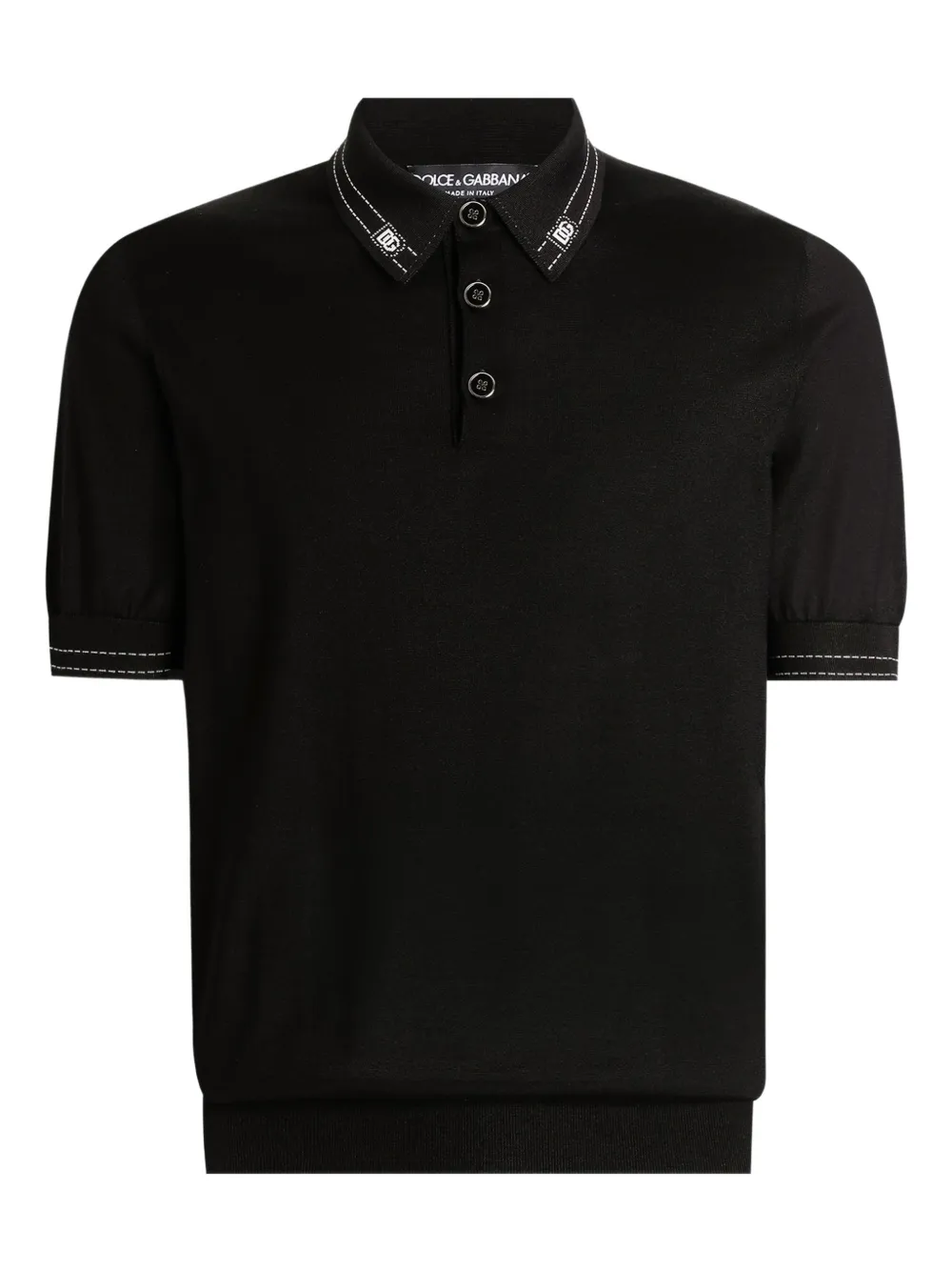 Dolce & Gabbana short-sleeve polo shirt | Black | Image 1