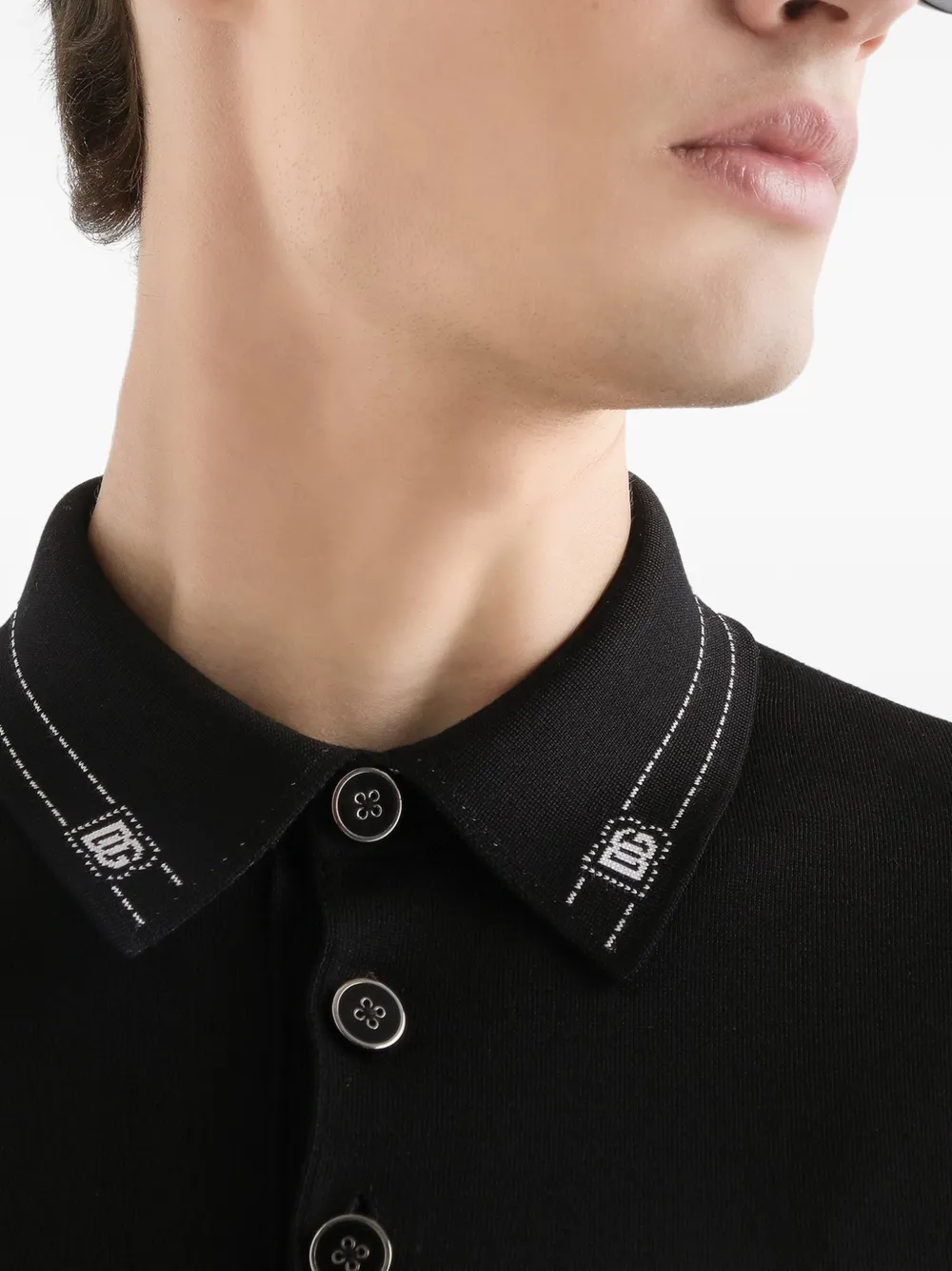 Dolce & Gabbana Poloshirt met korte mouwen Zwart
