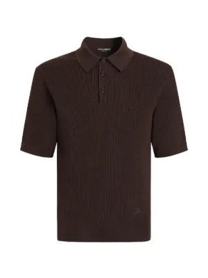 Dolce & Gabbana Knitted Polo Shirt | Red | FARFETCH JO