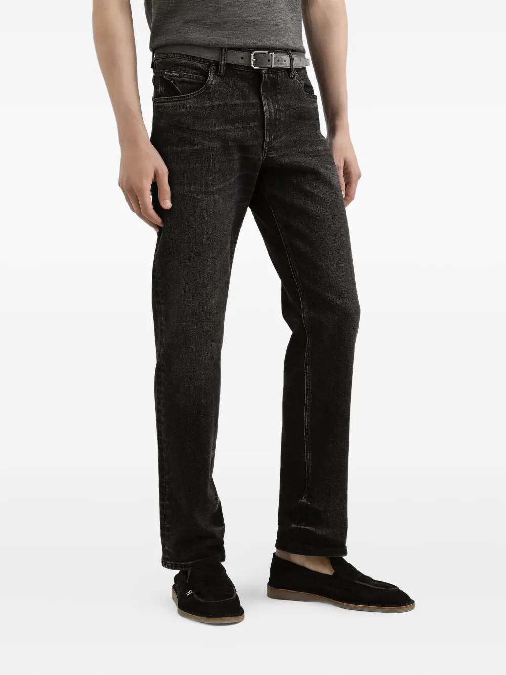 Dolce & Gabbana Jeans met logopatch Zwart