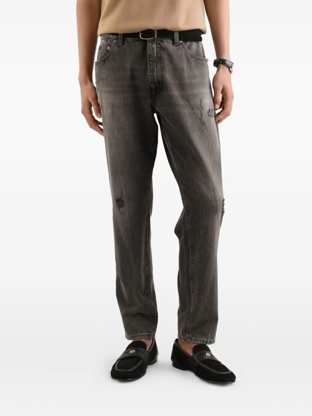 Dolce & Gabbana Gerafelde jeans Grijs