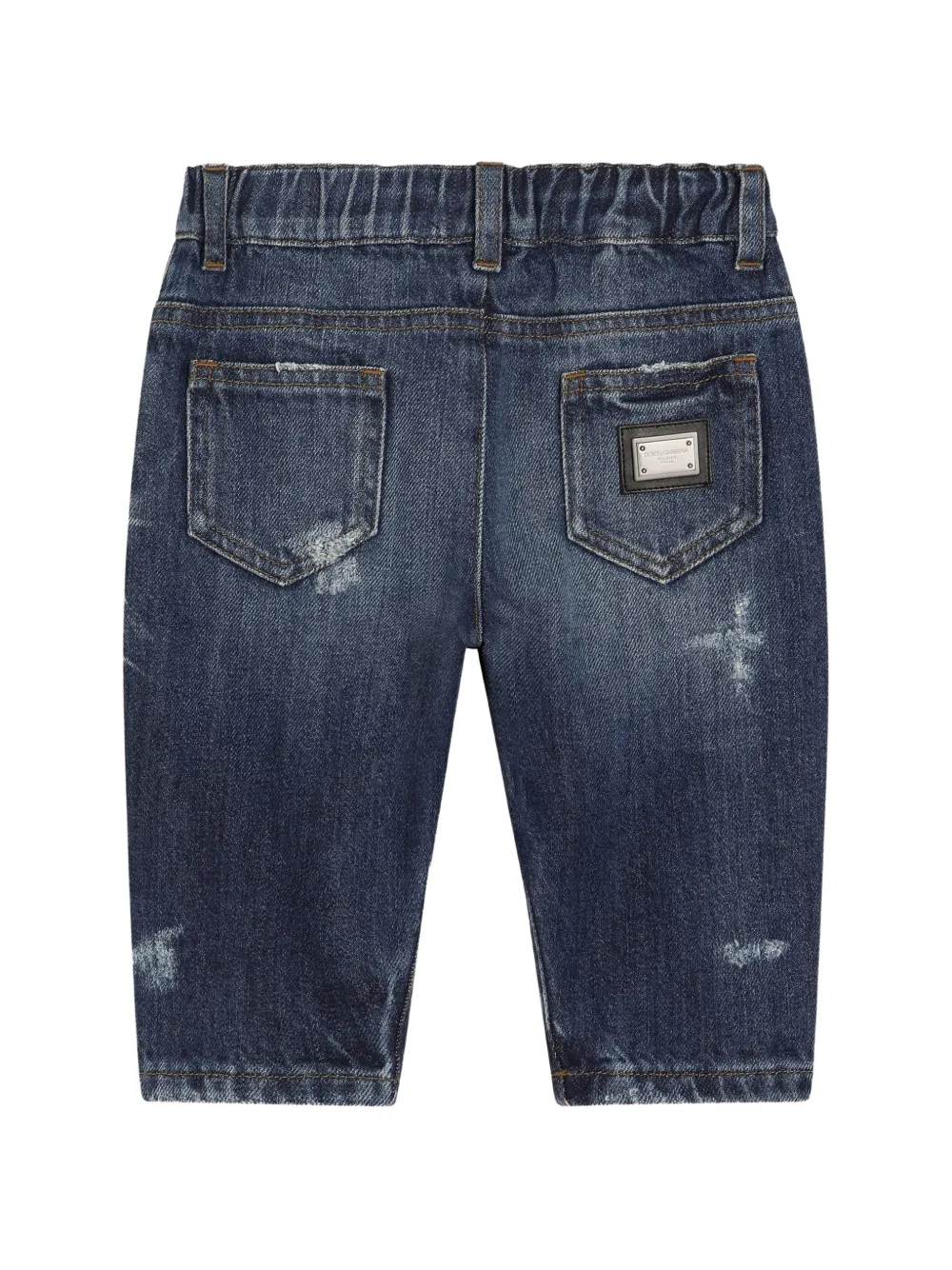  Dolce & Gabbana Kids Vaqueros Con Efecto Lavado - Azul 