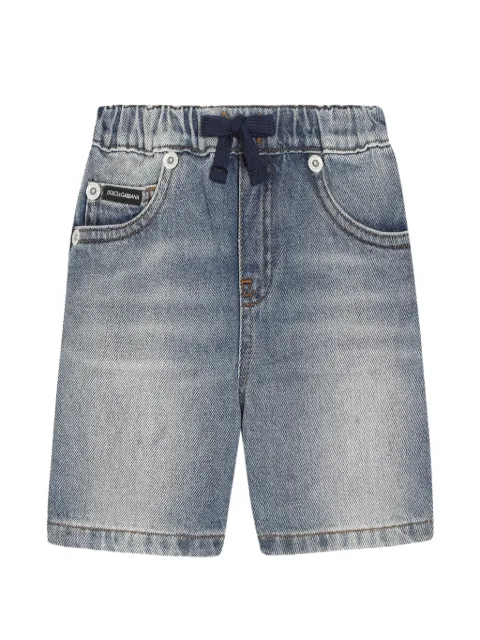 Dolce & Gabbana Kids denim bermuda shorts with salt&pepper wash