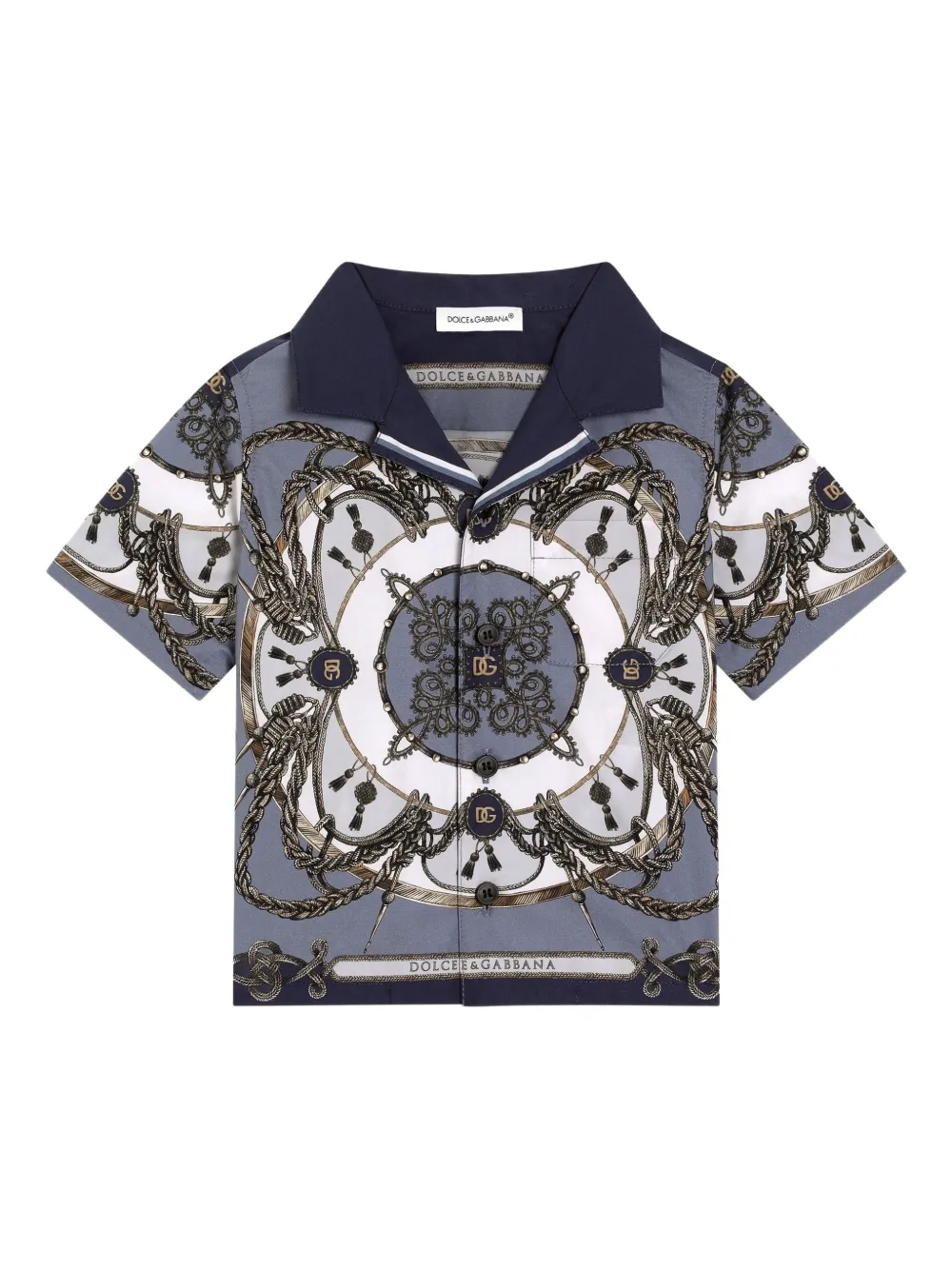 Dolce & Gabbana Kids Camicia con stampa - Blu