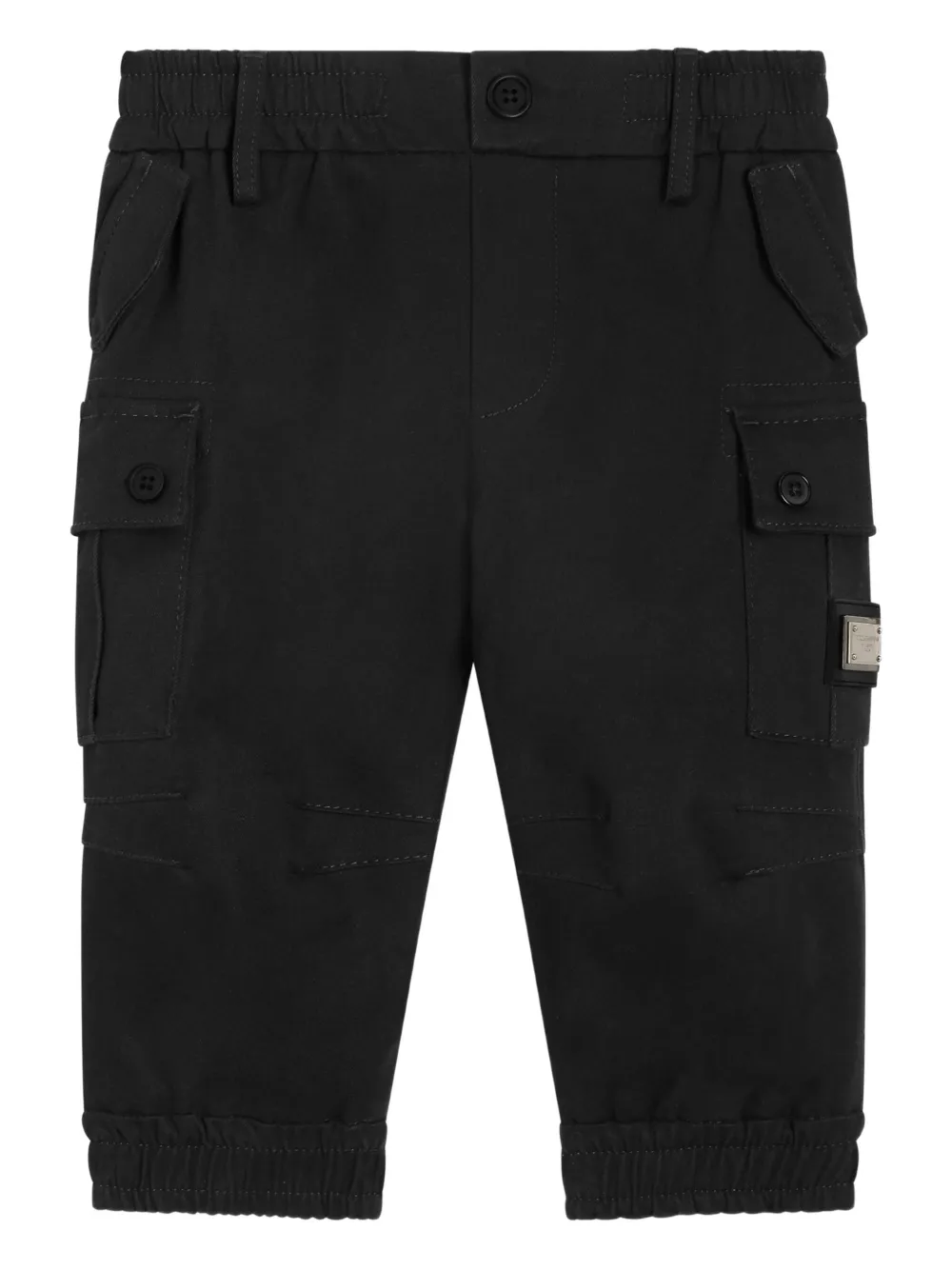 Dolce & Gabbana Kids Pantaloni con bottoni - Nero