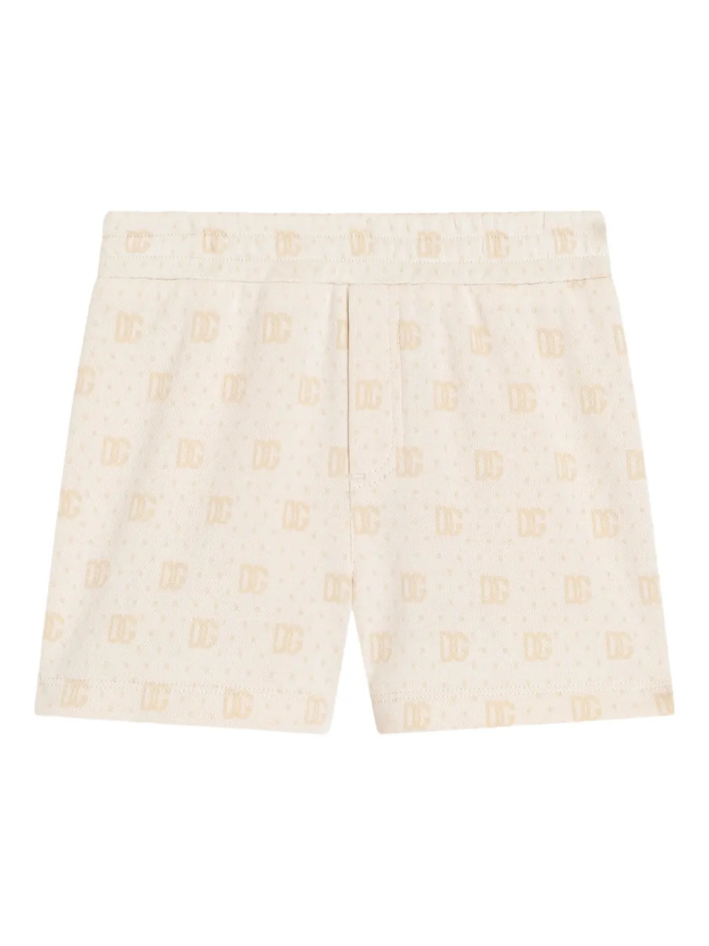 Dolce & Gabbana Kids Shorts con monogramma - Toni neutri