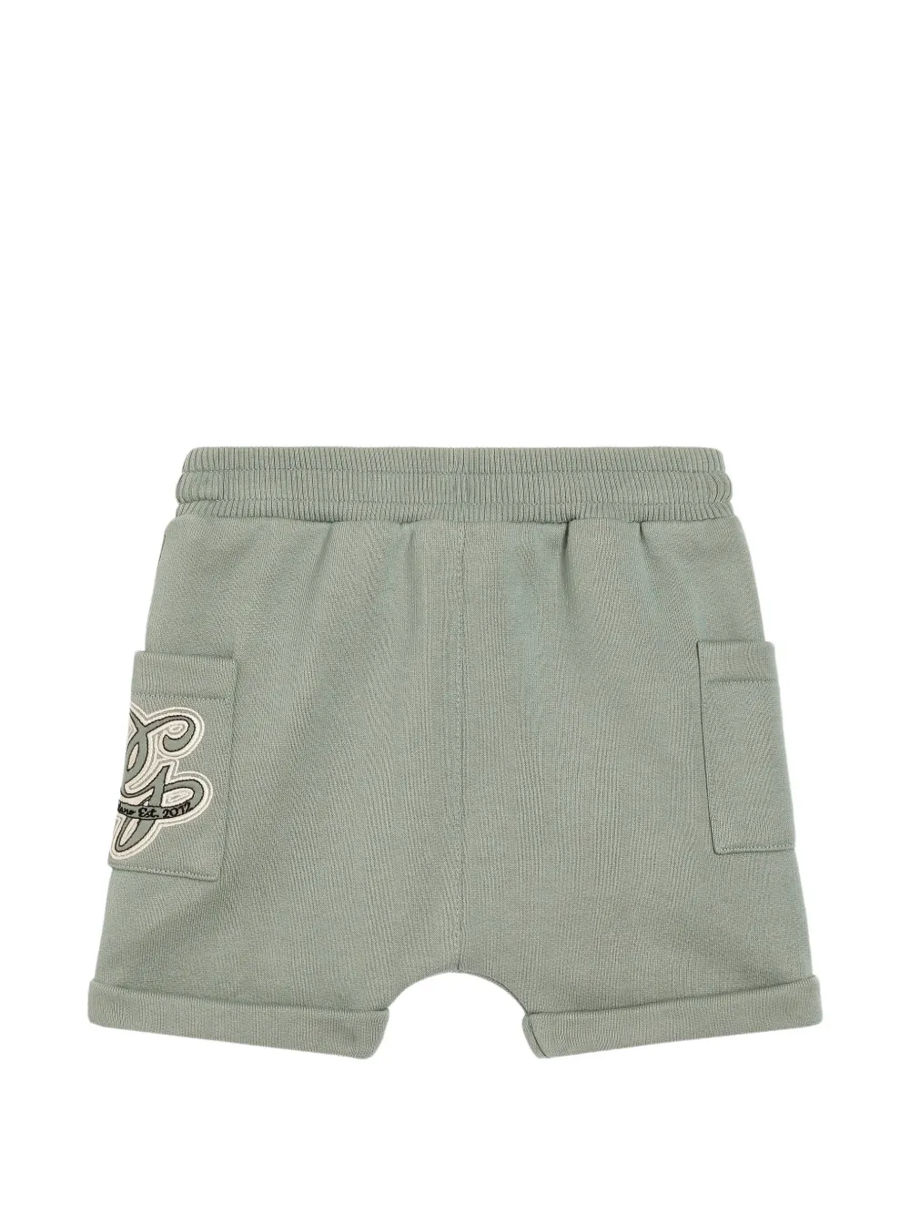 Dolce & Gabbana Kids Fleece bermuda shorts met DG borduurwerk Groen