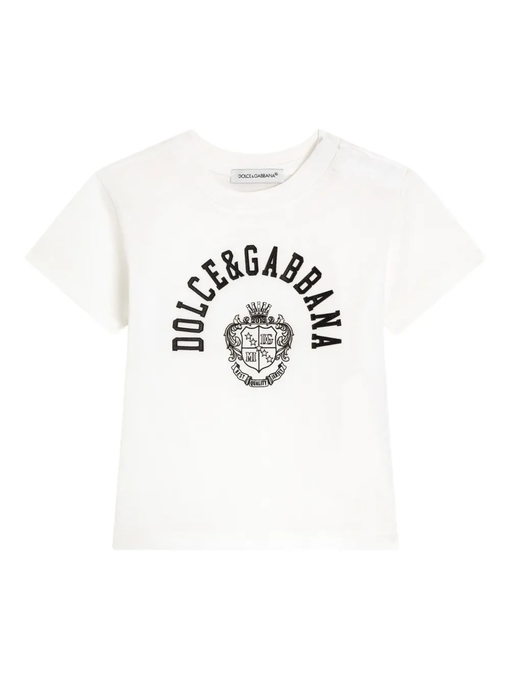 Dolce & Gabbana Kids graphic-print crew-neck T-shirt - Bianco