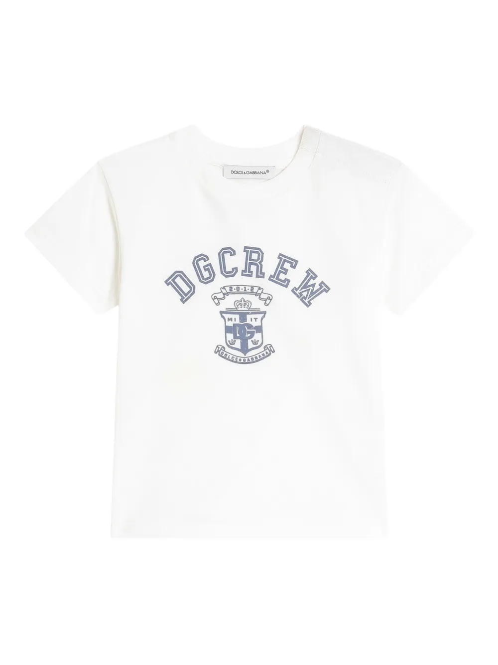 Dolce & Gabbana Kids T-shirt girocollo con stampa grafica - Bianco
