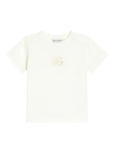Dolce & Gabbana Kids playera con logo estampado
