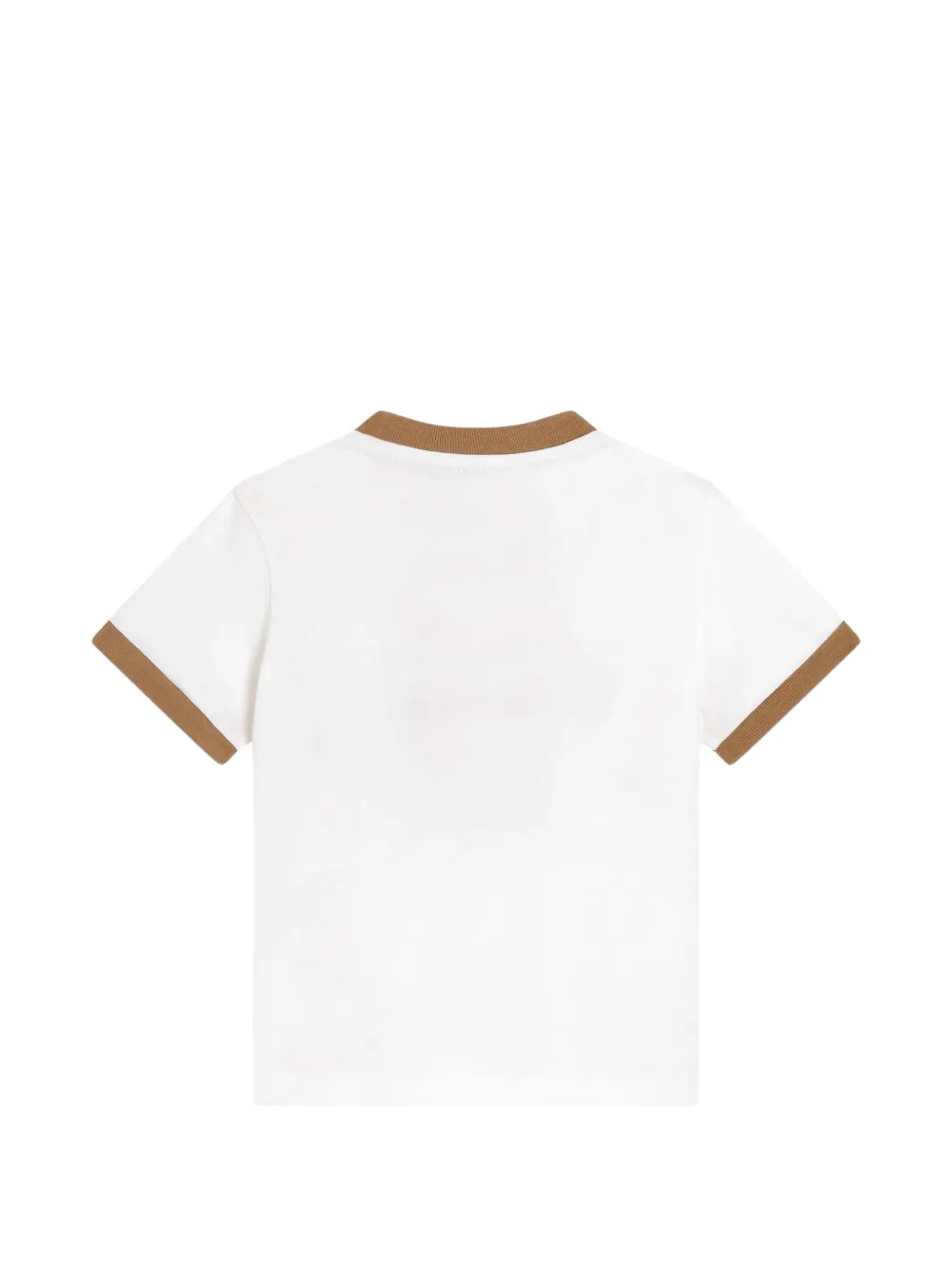 Dolce & Gabbana Kids Jersey T-shirt met print en borduurwerk Wit