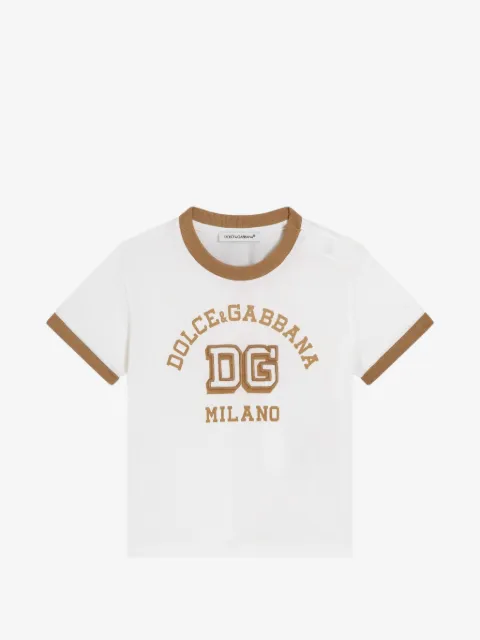Dolce & Gabbana Kids playera con estampado y bordado