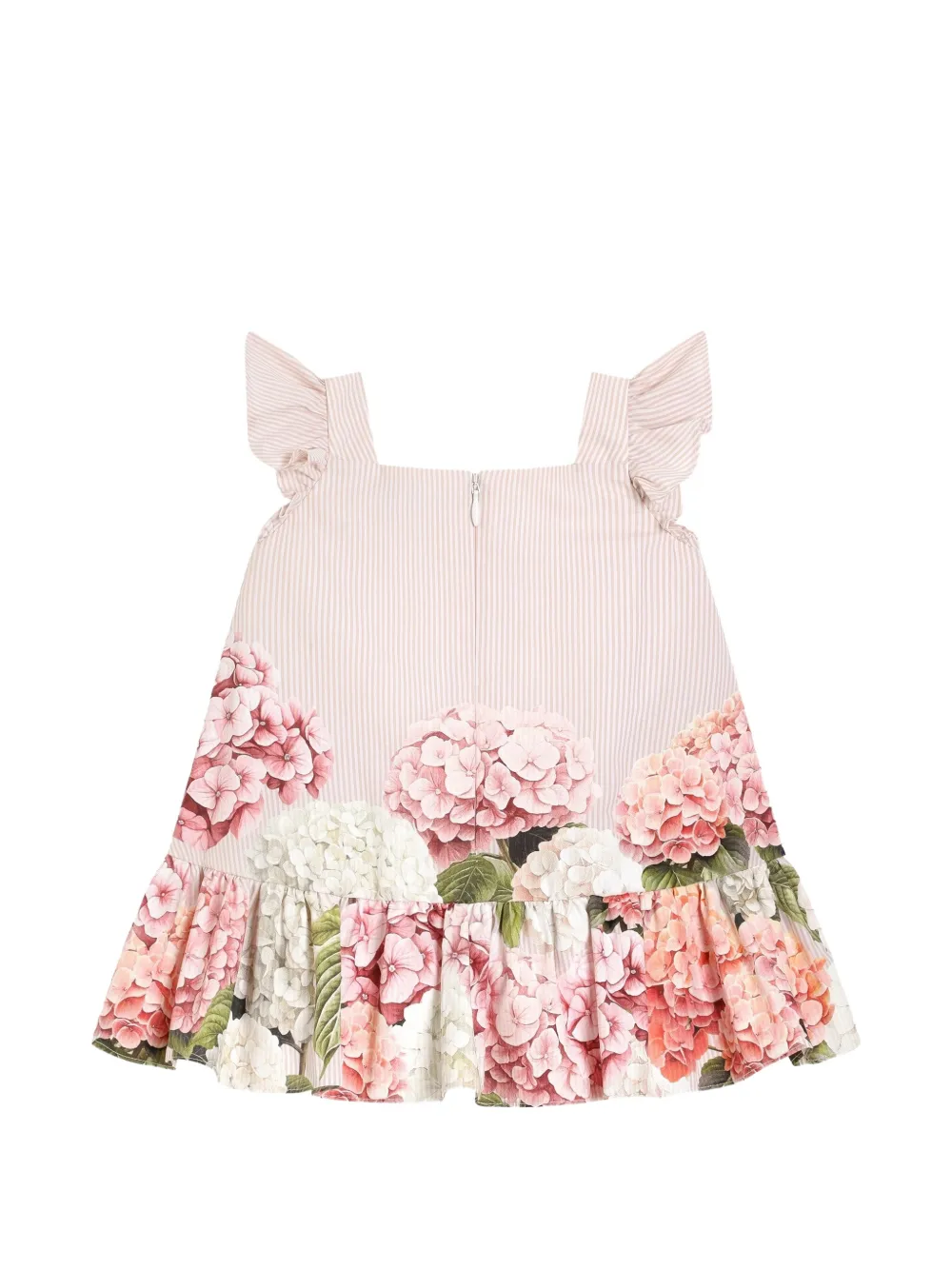 Hydrangea-Print Canvas Dress
