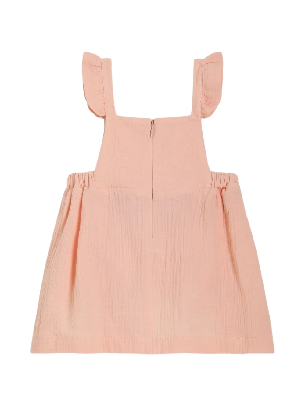 Dolce & Gabbana Kids Katoenen jurk met mesh Roze
