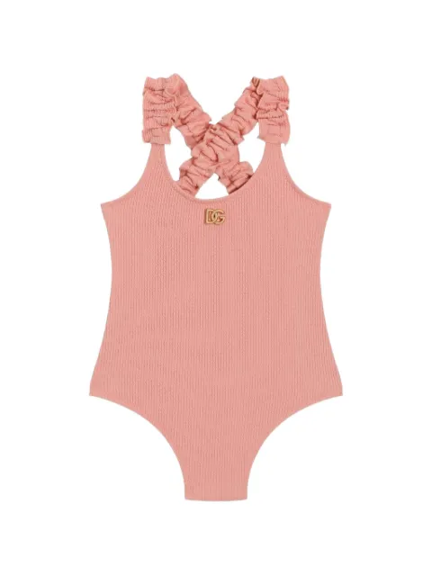 Dolce & Gabbana Kids lurex one-piece swimsuit
