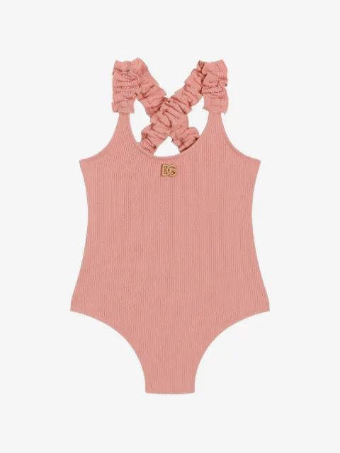 Dolce & Gabbana Kids lurex one-piece swimsuit