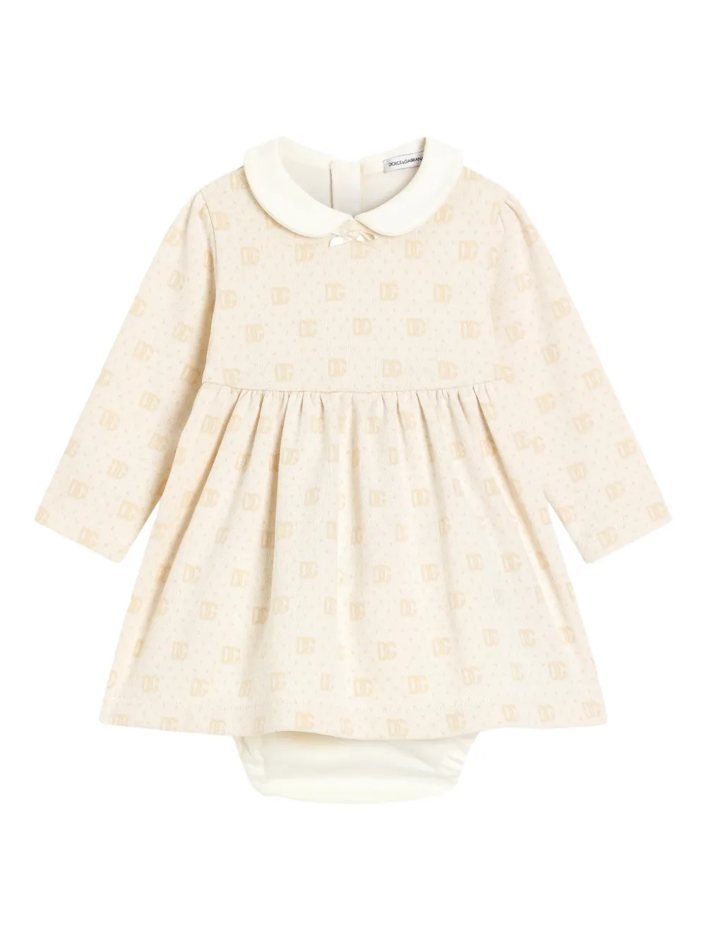 Dolce & Gabbana Kids Abito con monogramma - Toni neutri