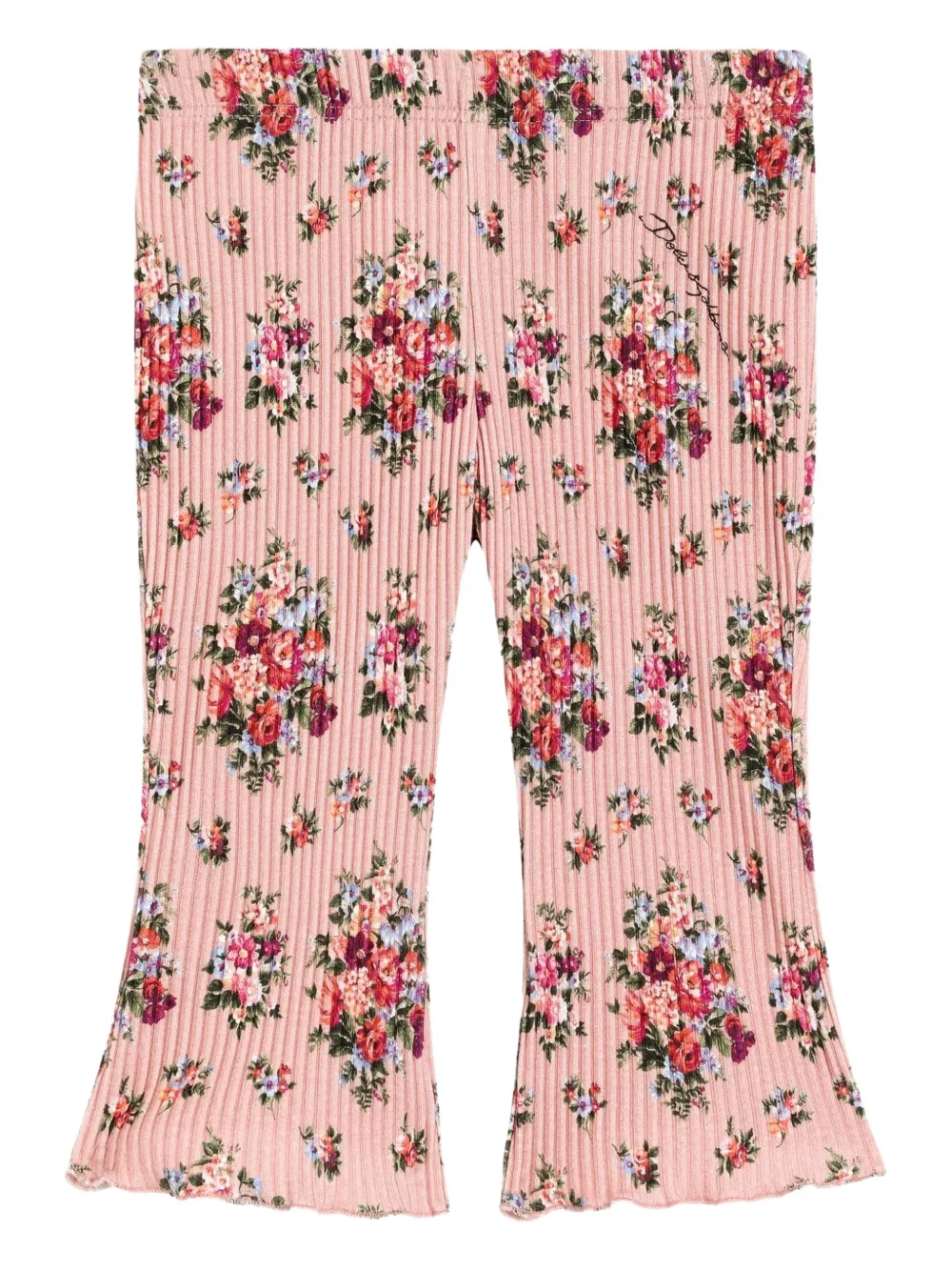 Dolce & Gabbana Kids Pantaloni a fiori - Rosa