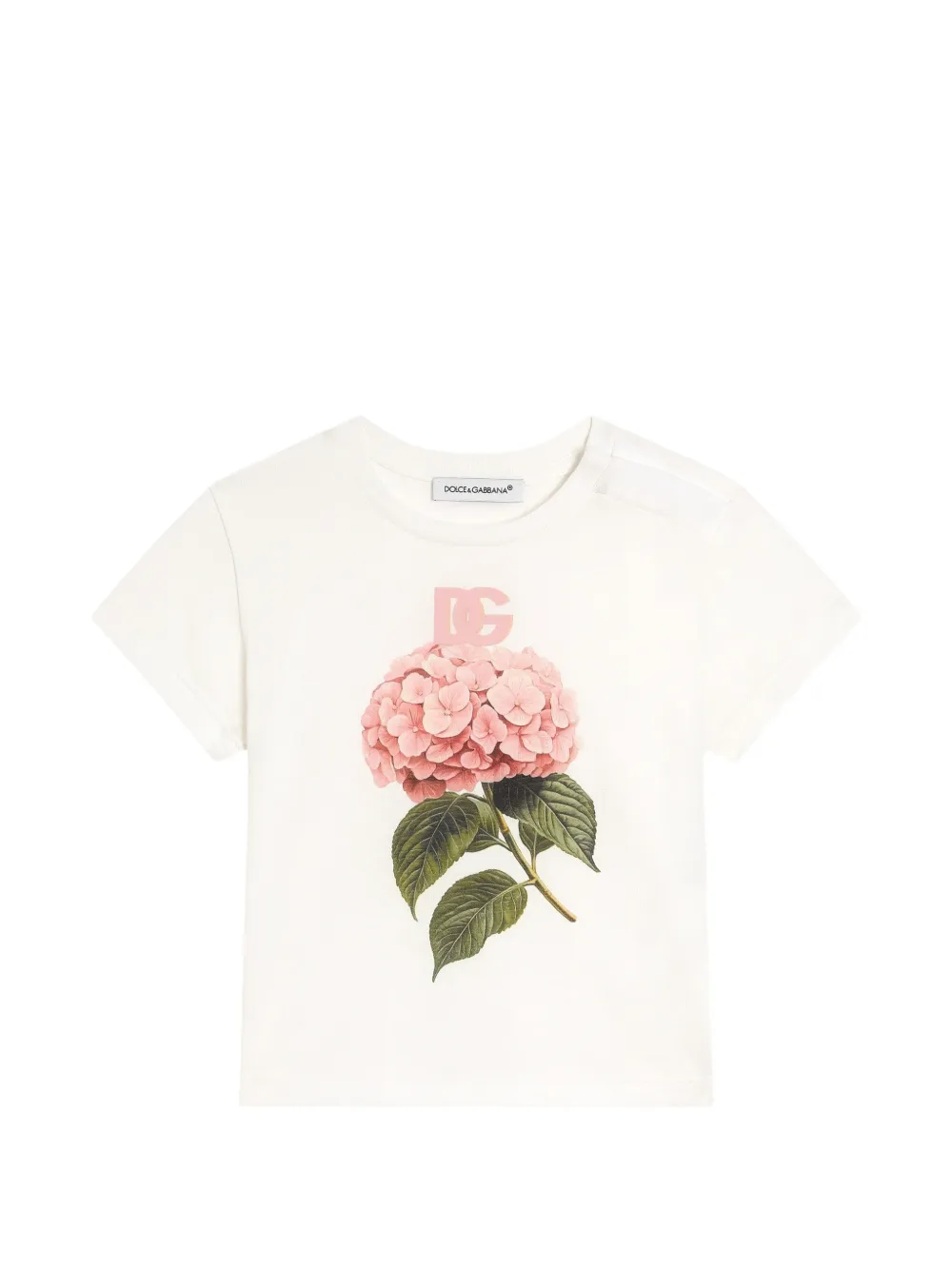 Dolce & Gabbana Kids T-shirt con stampa orchidee - Bianco