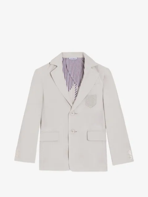 Dolce & Gabbana Kids Jaqueta desconstruída de linho