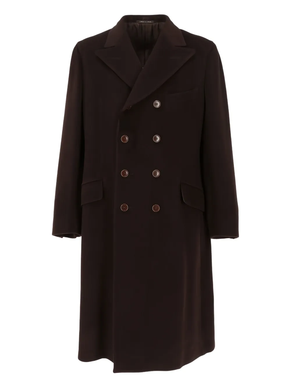 Romeo Gigli Pre-Owned abrigo con doble botonadura 1990 | marrón | Image 1